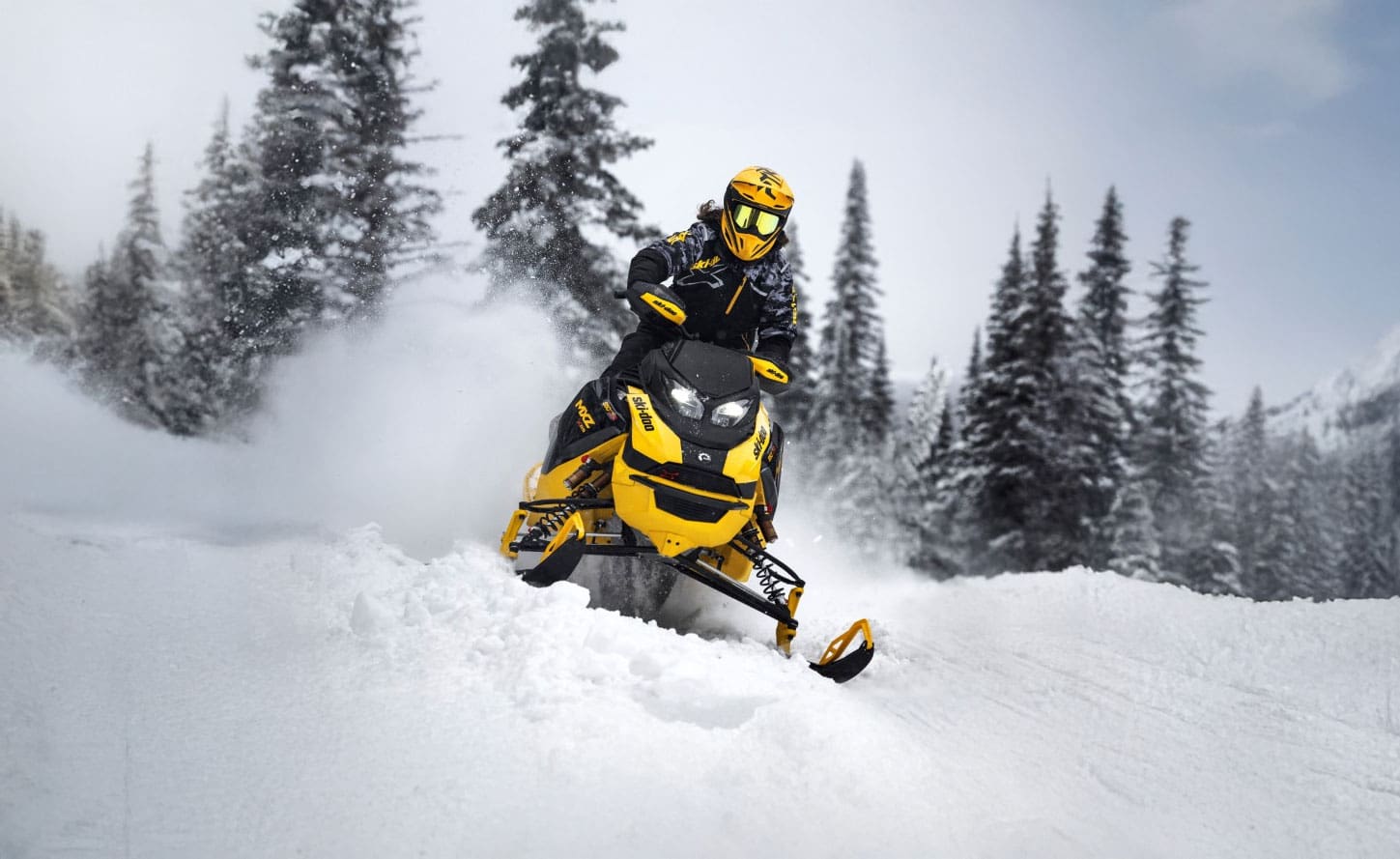 2024 Ski-Doo Expedition Sport riding on a snowy bank